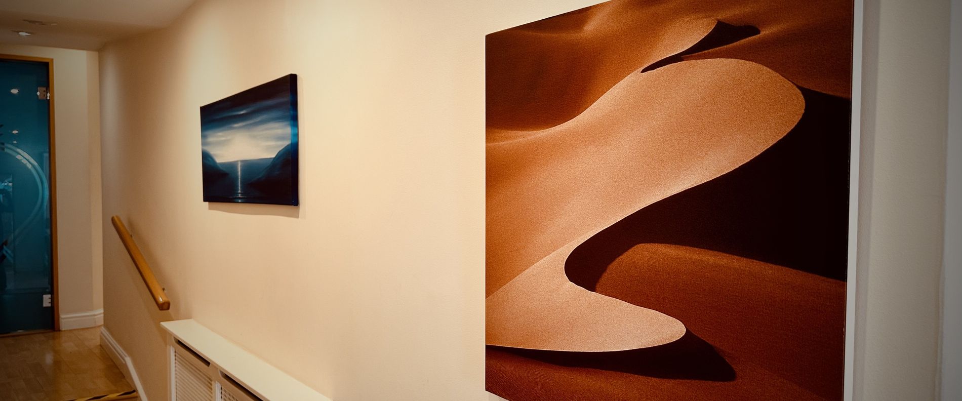 Artwork in the hallway at Bank House Dental